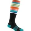 Darn Tough Glacier Stripe OTC Lightweight Sock - Women's -Ladies Skiing Store 1895 black