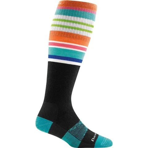 Darn Tough Glacier Stripe OTC Lightweight Sock - Women's Darn Tough Glacier Stripe OTC Lightweight Sock - Women's -Ladies Skiing Store 1895 black