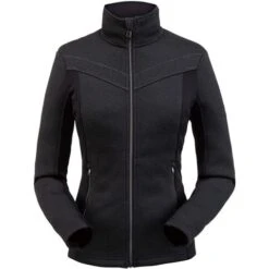Spyder Encore Full Zip Fleece Jacket - Women's -Ladies Skiing Store 194068001 encore fz jckt blk