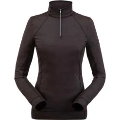 Spyder Savona Zip T-Neck - Women's -Ladies Skiing Store 194088001 spyn savona zipt black front