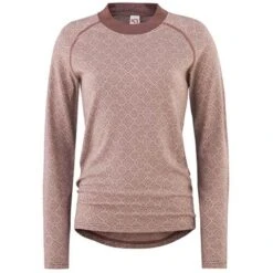 Kari Traa Voss Cashmere Mix Long Sleeve - Women's -Ladies Skiing Store 623076 taupe product 1 2223fw