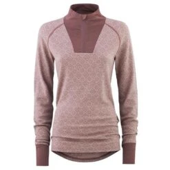 Kari Traa Voss Cashmere Mix Half Zip - Women's -Ladies Skiing Store 623108 taupe product 1 2223fw