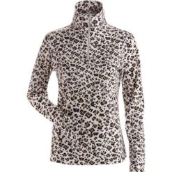 Nils Novi Leopard T Neck Underwear Top - Women's