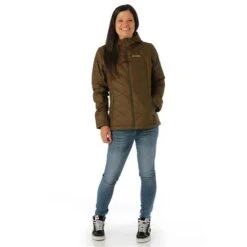 Columbia Heavenly Hooded Jacket - Women's - 2023 Model -Ladies Skiing Store FW23 Columbia WomensHeavenlyHoodedJacket OliveGreen Model2