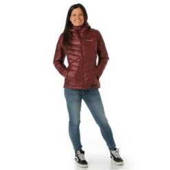 Columbia Joy Peak Hooded Jacket - Women's - 2023 Model -Ladies Skiing Store FW23 Columbia WomensJoyPeakHoodedJacket Malbec Model2