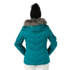 Nils Cervinia Faux Fur Parka - Women's -Ladies Skiing Store FW23 Nils WomensCerviniaFauxFur Emerald Model3