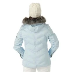 Nils Cervinia Faux Fur Parka - Women's -Ladies Skiing Store FW23 Nils WomensCerviniaFauxFur IceBlue Model3