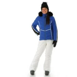Nils Courchevel Faux Fur Parka - Women's -Ladies Skiing Store FW23 Nils WomensCourchevelFauxFur Sapphire Model2