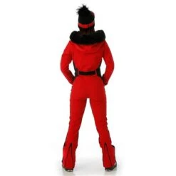 Nils Grindelwald Faux Fur Parka - Women's -Ladies Skiing Store FW23 Nils WomensGrindelwaldFauxFur Red Model3