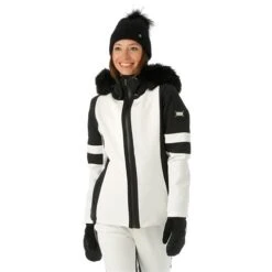 Nils Gstaad Faux Fur Parka - Women's -Ladies Skiing Store FW23 Nils WomensGstaadFauxFur White Model1