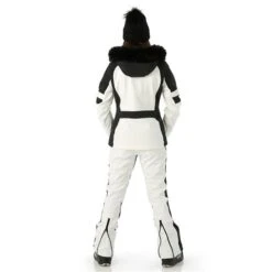 Nils Gstaad Faux Fur Parka - Women's -Ladies Skiing Store FW23 Nils WomensGstaadFauxFur White Model4