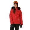 Nils Niseko Faux Fur Parka - Women's -Ladies Skiing Store FW23 Nils WomensNisekoFauxFur Red Model1