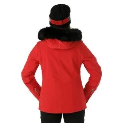 Nils Niseko Faux Fur Parka - Women's -Ladies Skiing Store FW23 Nils WomensNisekoFauxFur Red Model4