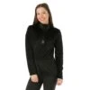 Spyder Shimmer Bug Zip T-Neck - Women's - 2023 Model -Ladies Skiing Store FW23 Spyder WomensShimmerBugZipTNeck Black Model