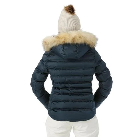 Sunice Fiona Quilted Jacket with Real Fur - Women’s Sunice Fiona Quilted Jacket With Real Fur - Women’s -Ladies Skiing Store FW23 Sunice WomensFionaJacketRealFur Midnight Model3