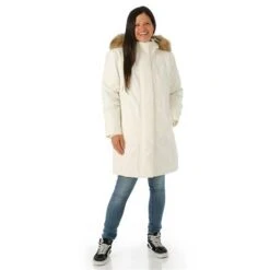 Women The North Face Arctic Parka - NF0A4R2V -Ladies Skiing Store FW23 TNF WomensArcticParka White Model2