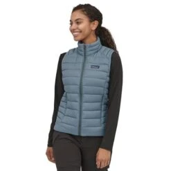 Patagonia Women's Down Sweater Vest With NetPlus - 84629 -Ladies Skiing Store PAT 84629 ligh plume grey model1