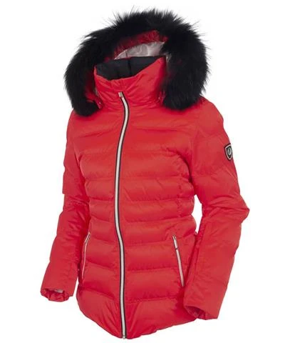 Sunice Fiona Quilted Jacket with Real Fur - Women’s Sunice Fiona Quilted Jacket With Real Fur - Women’s -Ladies Skiing Store SUNI WEL1804F scarlet red1
