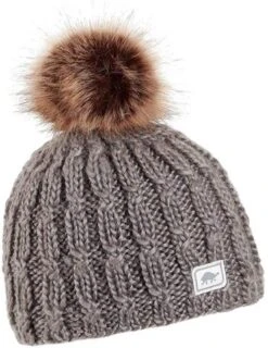 Turtle Fur Fifi Merino Wool Pom Beanie - Women's -Ladies Skiing Store TUR 753454 grey