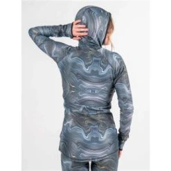 BlackStrap Cloudchaser Hooded Baselayer Top - Women's -Ladies Skiing Store blk s bl a w t clo geode2