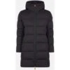 Save The Duck Long Hooded Seal Coat - Women's -Ladies Skiing Store fw21 seal coat blk