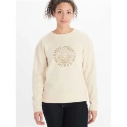 Marmot Mtn Works CN Sweatshirt - Women's -Ladies Skiing Store fw22 mtn workscn oatm12020 7129 s02