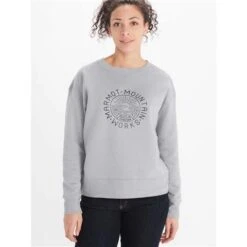Marmot Mtn Works CN Sweatshirt - Women's -Ladies Skiing Store fw22 mtn workscn sleetm12020 502 s02