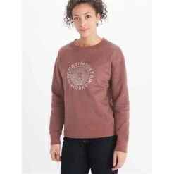Marmot Mtn Works CN Sweatshirt - Women's -Ladies Skiing Store fw22 mtn workscn winem12020 721 s02