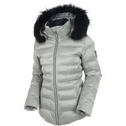 Sunice Fiona Quilted Jacket With Real Fur - Women’s 9 Sunice Fiona Quilted Jacket With Real Fur - Women’s -Ladies Skiing Store fw22 sunice fiona silver