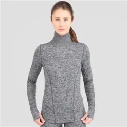 Terramar Cloud Nine 2.0 Turtleneck - Women's 9 Terramar Cloud Nine 2.0 Turtleneck - Women's -Ladies Skiing Store fw22 terramar dkgreymel