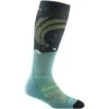Darn Tough Aurora OTC Lightweight With Cushion Socks - Women's -Ladies Skiing Store fw23 darntough auroraotc lgtwht sock aqua