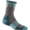 Darn Tough Bear Town Micro Crew Lightweight Socks - Women's -Ladies Skiing Store fw23 darntough beartown microcrew lightweightsock aqua