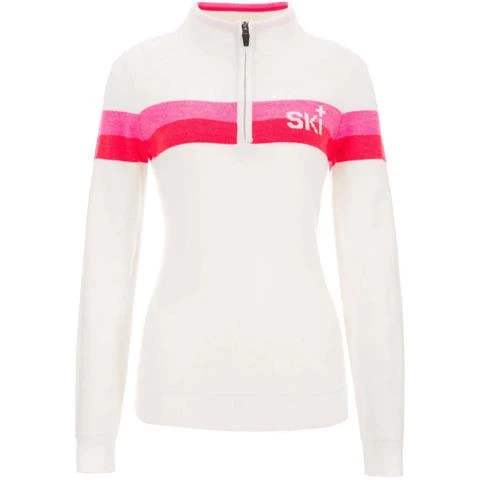 Fera Patrol 1/4 Zip Sweater - Women's Fera Patrol 1/4 Zip Sweater - Women's -Ladies Skiing Store fw23 fer s2108 wht pink lava