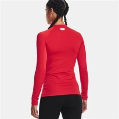 Under Armour ColdGear Authentic Crew - Women's 6 Under Armour ColdGear Authentic Crew - Women's -Ladies Skiing Store fw23 und 1368701 red blk 2