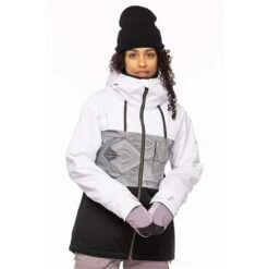 686 Athena Insulated Jacket - Women's -Ladies Skiing Store fw23 686 womensathenainsulatedjacket whitegeocolorblock 1