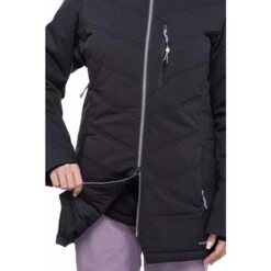 686 Cloud Insulated Jacket - Women's -Ladies Skiing Store fw23 686 womenscloudinsulatedjacket blackgeojacquard 10