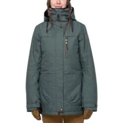 686 Spirit Insulated Jacket - Women's -Ladies Skiing Store fw23 686 womensspiritinsulatedjacket goblingreenheather 2