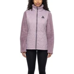686 Thermal Hybrid Jacket - Women's -Ladies Skiing Store fw23 686 womensthermalhybridjacket dustyorchid 2