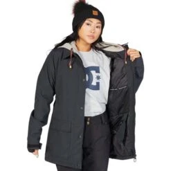 DC SHOES DC Bandwidth Jacket - Women's -Ladies Skiing Store fw23 dc womensbandwidthjacket black 6