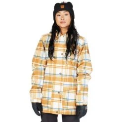 DC SHOES DC Bandwidth Jacket - Women's -Ladies Skiing Store fw23 dc womensbandwidthjacket plaidpelican 1