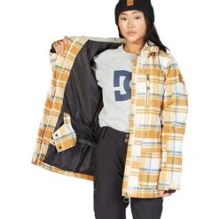 DC SHOES DC Bandwidth Jacket - Women's -Ladies Skiing Store fw23 dc womensbandwidthjacket plaidpelican 5