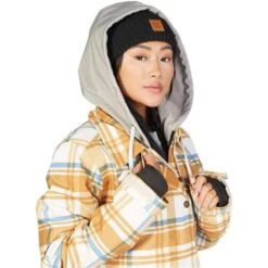 DC SHOES DC Bandwidth Jacket - Women's -Ladies Skiing Store fw23 dc womensbandwidthjacket plaidpelican 6
