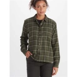 Marmot Fairfax Boyfriend Midweight Flannel - Women's 5 Marmot Fairfax Boyfriend Midweight Flannel - Women's -Ladies Skiing Store fw23 marmot womensfairfaxboyfriendmidweightflannel nori 1