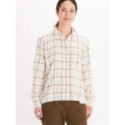 Marmot Fairfax Boyfriend Midweight Flannel - Women's 8 Marmot Fairfax Boyfriend Midweight Flannel - Women's -Ladies Skiing Store fw23 marmot womensfairfaxboyfriendmidweightflannel papyrus 1