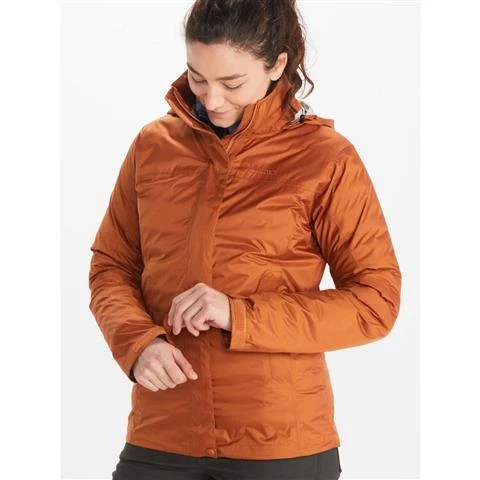 Marmot PreCip Eco Jacket - Women's Marmot PreCip Eco Jacket - Women's -Ladies Skiing Store fw23 marmot womensprecipecojacket copper 1