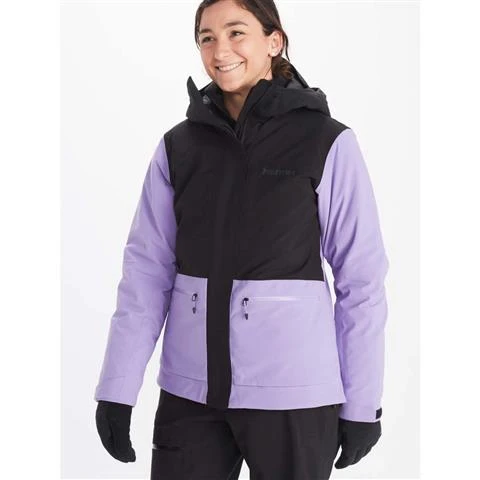 Marmot Refuge Jacket - Women's Marmot Refuge Jacket - Women's -Ladies Skiing Store fw23 marmot womensrefugejacket blackpaisleypurple 1
