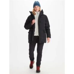 Marmot WarmCube Gore-Tex Golden Mantle Jacket - Women's -Ladies Skiing Store fw23 marmot womenswarmcubegoretexgoldenmantlejacket black 3