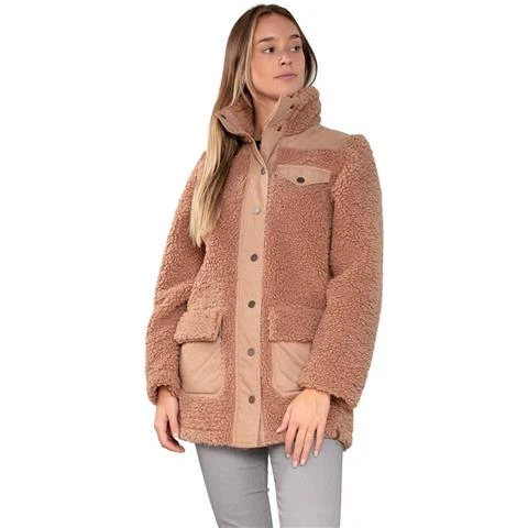Obermeyer Andie Sherpa Jacket - Women's Obermeyer Andie Sherpa Jacket - Women's -Ladies Skiing Store fw23 obermeyer womensandiesherpajacket saddle