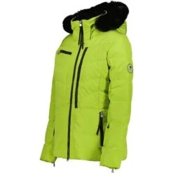 Obermeyer Circe Down Jacket - Women's -Ladies Skiing Store fw23 obermeyer womenscircedownjacket honeydew 3
