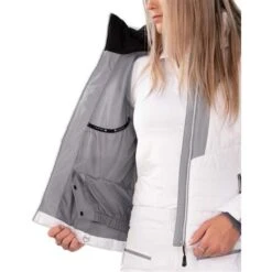 Obermeyer Como Jacket - Women's -Ladies Skiing Store fw23 obermeyer womenscomojacket white 3